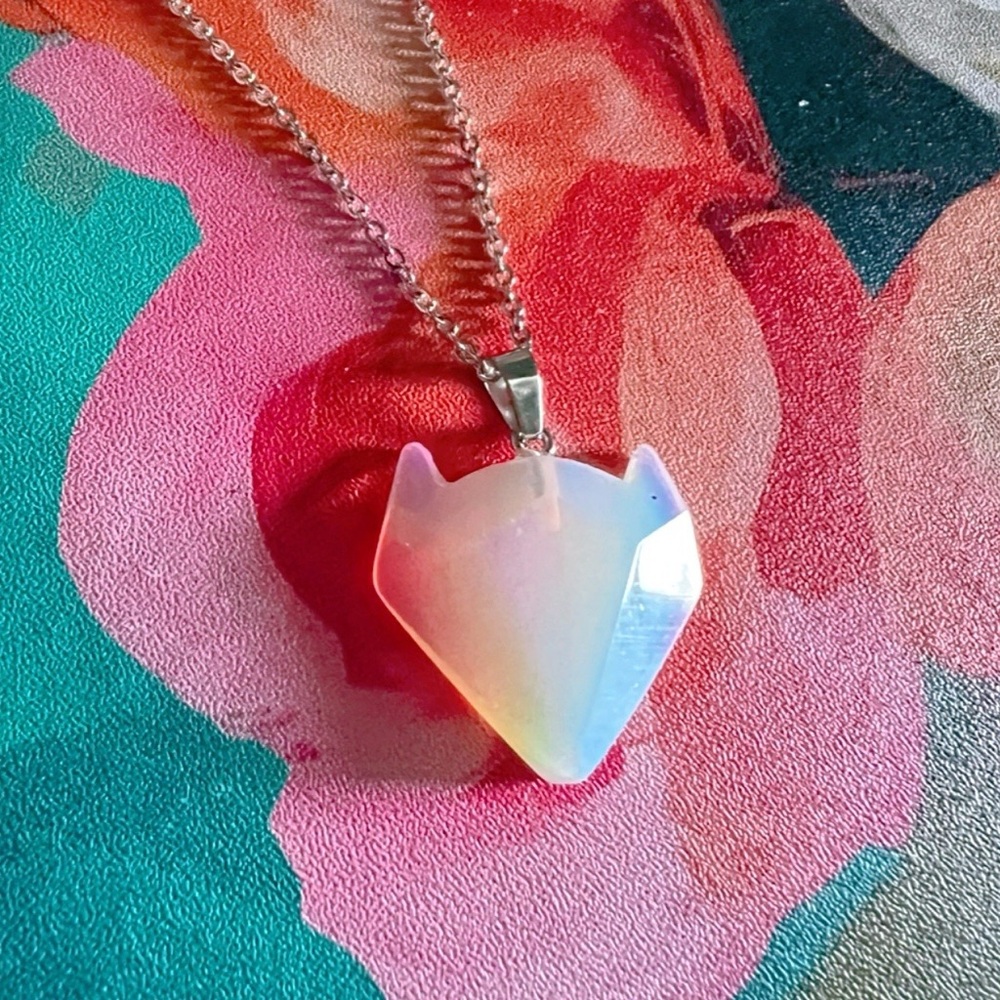 Opalite Wolf Necklace
